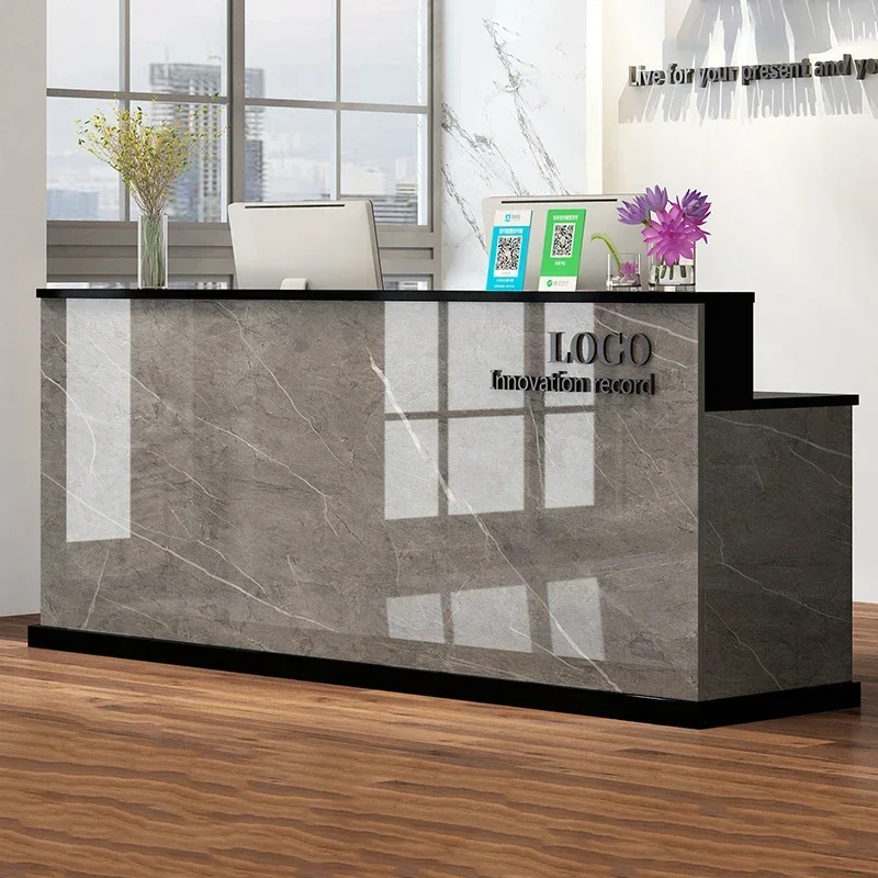 Office Furniture Bali - Meja Resepsionis Klasik yang Dapat Disesuaikan,