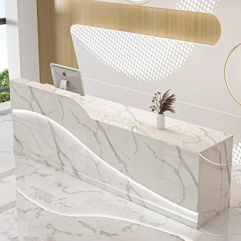 Office Furniture Bali - Meja Resepsionis Kantor Kecantikan Tampilan Purpito