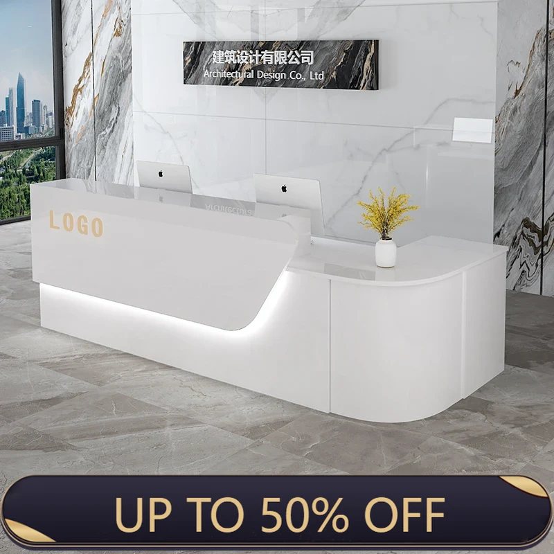 Office Furniture Bali - Meja Resepsionis Mewah untuk Penyimpanan, Desain