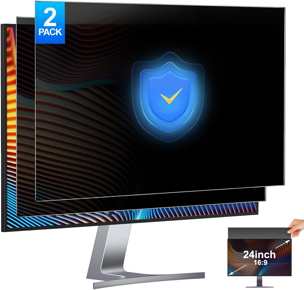Monitor Privacy Filter - 2 Pak 24 Inci Filter Layar