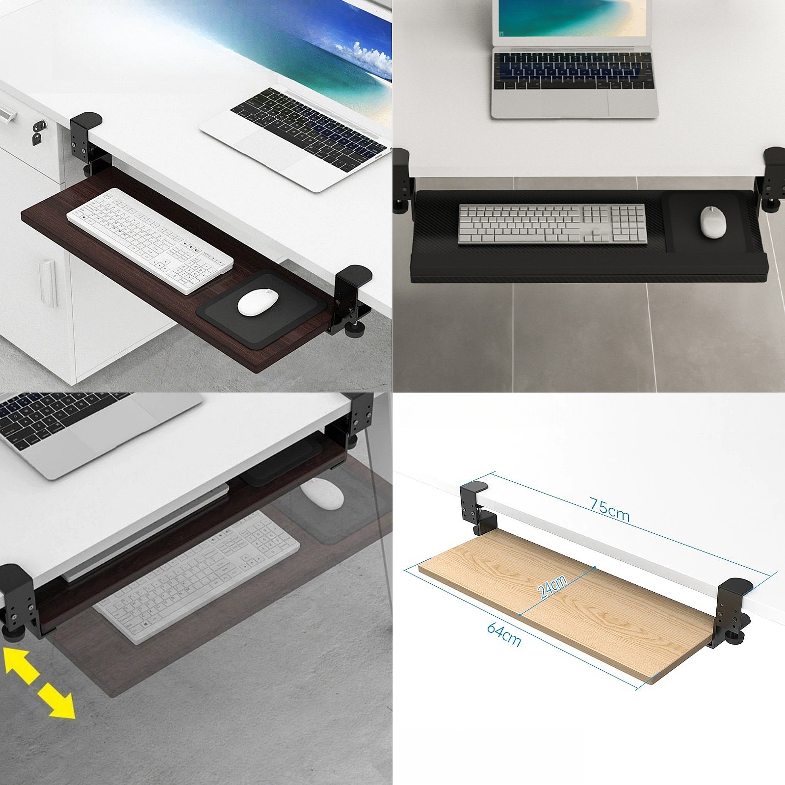 Keyboard Drawer Under - Braket Keyboard di Bawah Meja, Laci
