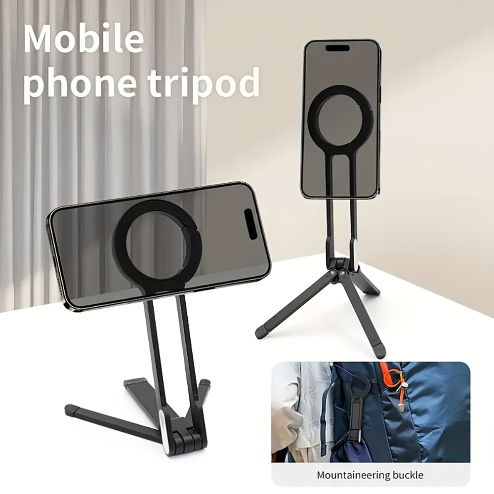 Mobile Pedestal Cabinet - Penyangga Ponsel Magnetik Tripod Carabiner, Dudukan