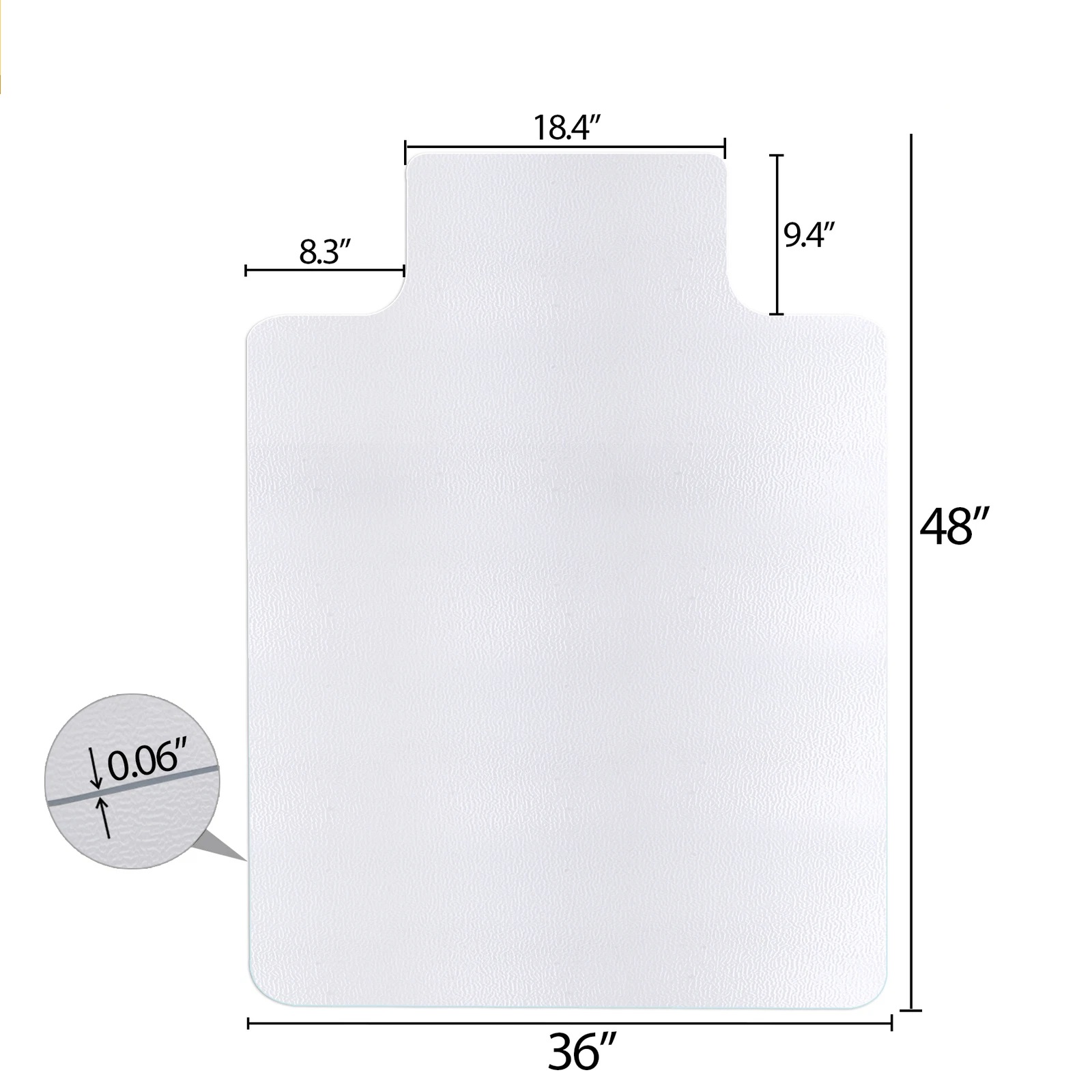 Chair Mat Hard Floor - Alas Kursi untuk Lantai Keras 48''