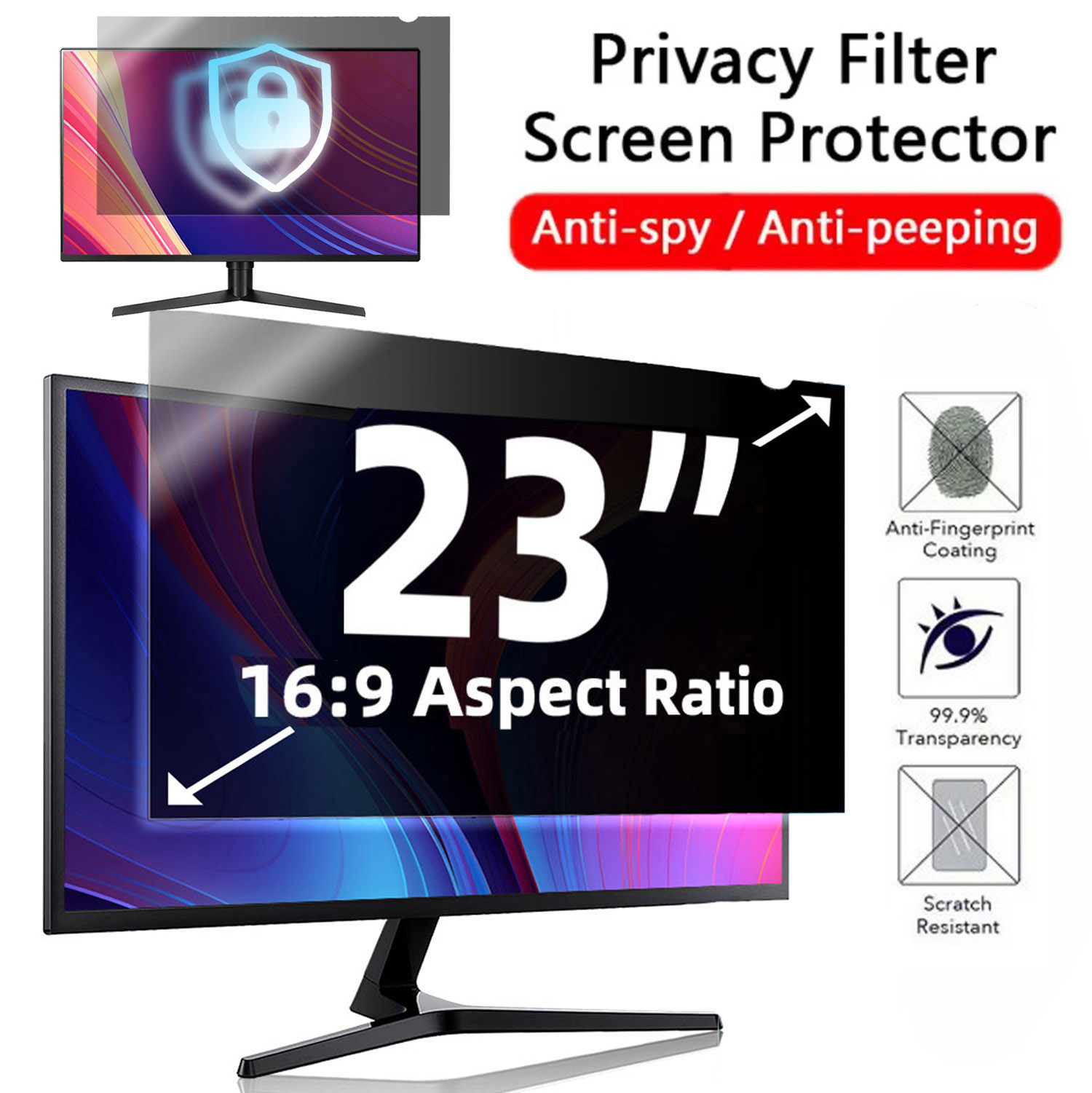 Monitor Privacy Filter - 23 Inci untuk Filter Layar Privasi