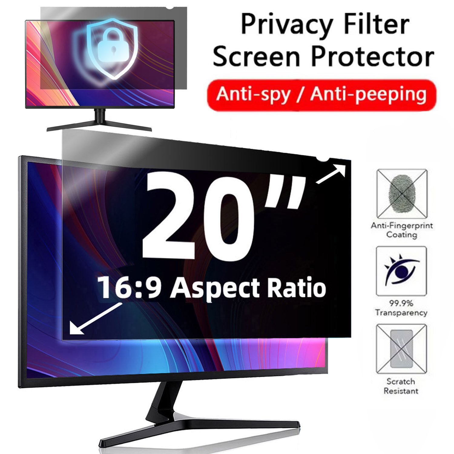 Monitor Privacy Filter - Filter Layar Privasi Komputer 20 Inci