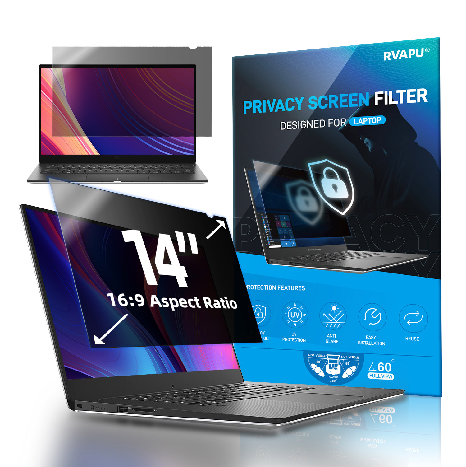 Monitor Privacy Filter - Pelindung layar dapat dilepas untuk Laptop
