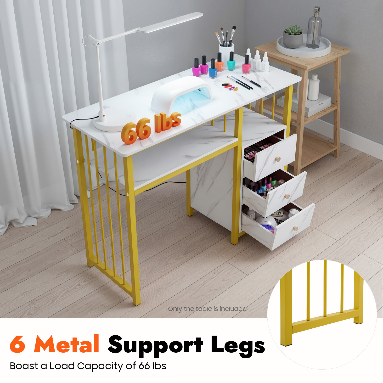 Meja Manikur Tekstur Marmer 10 - Work Office Furniture ulasan dan harga