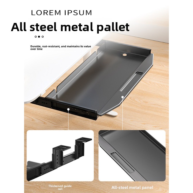Penyangga alas meja yang diper - Keyboard Drawer Under ulasan dan harga