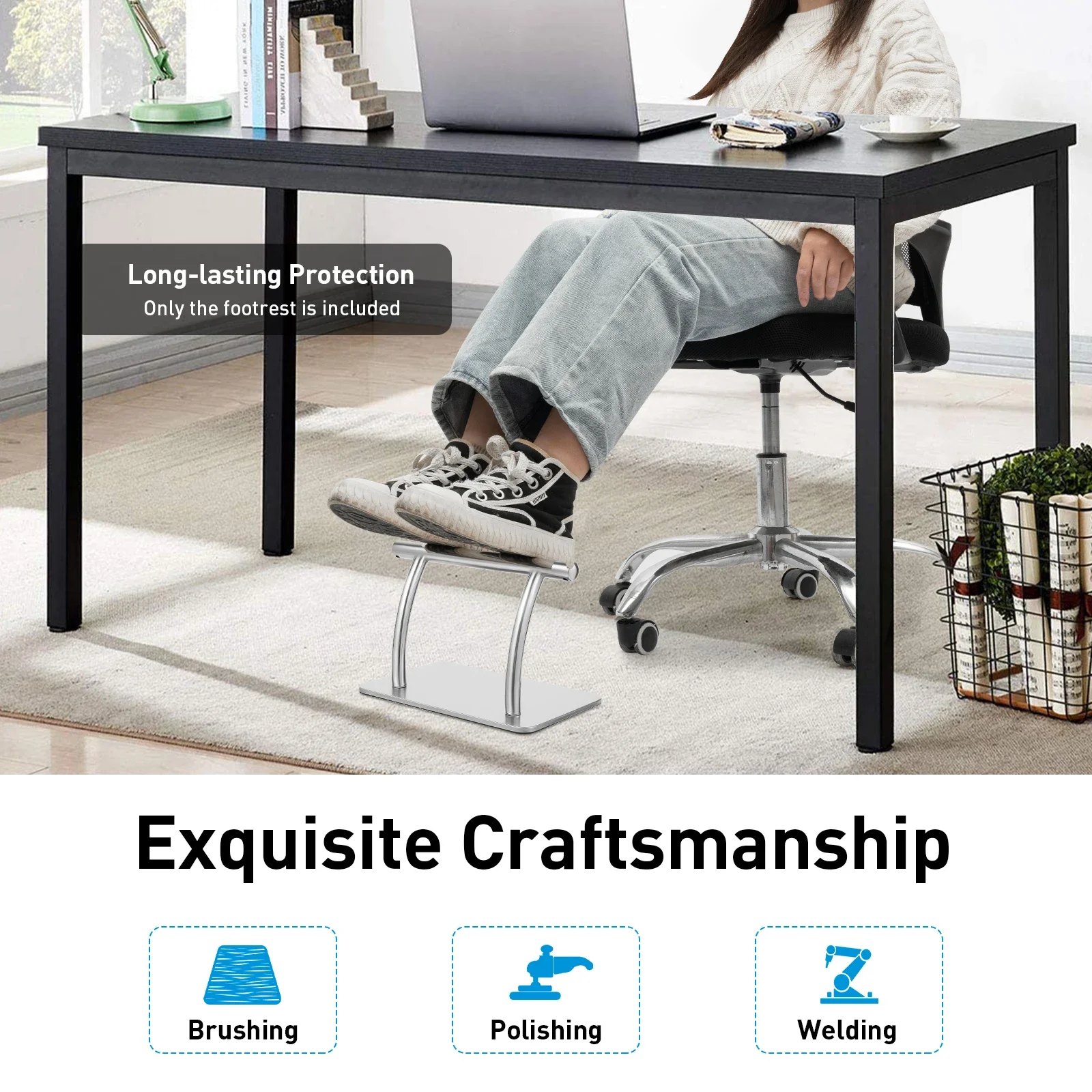 Sandaran Kaki Baja Tahan Karat - Work Office Furniture ulasan dan harga