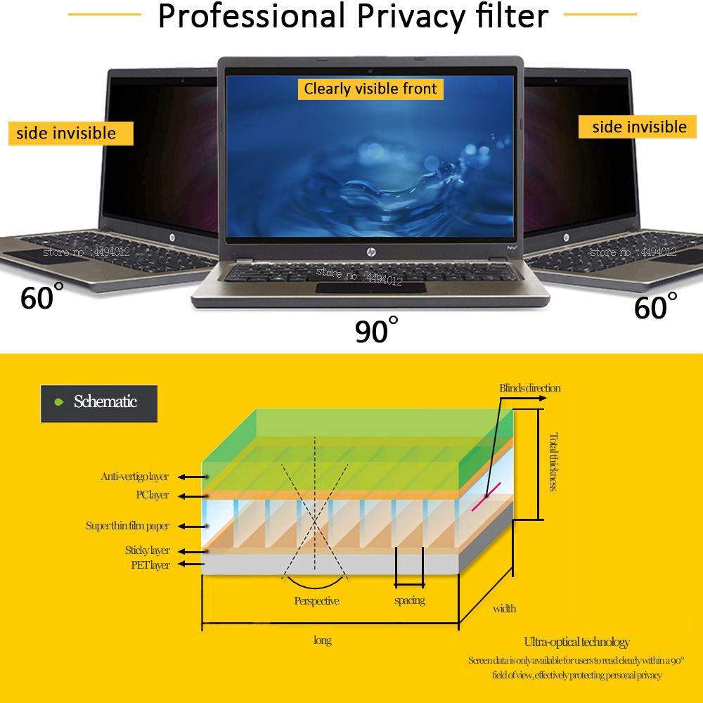 24 Inci 532Mm * 299Mm 16:9 Fil - Monitor Privacy Filter ulasan dan harga