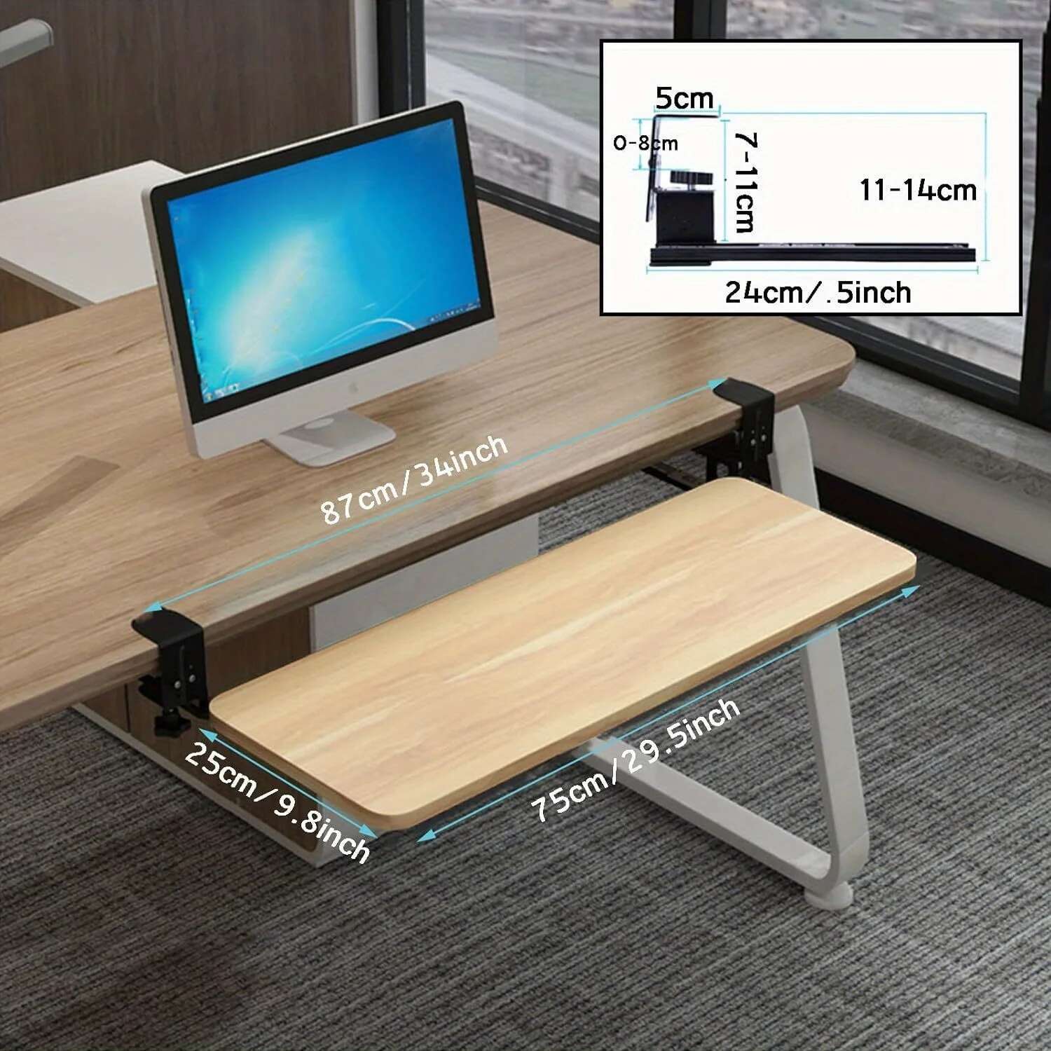 Rak Keyboard Geser Ergonomis d - Keyboard Drawer Under ulasan dan harga
